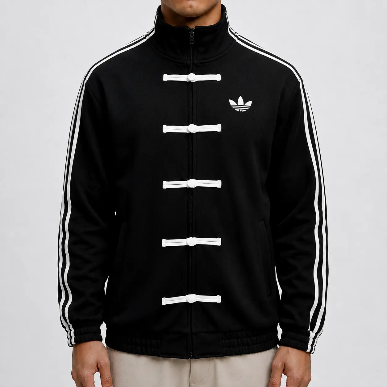 Cheongsam Tracktop Black