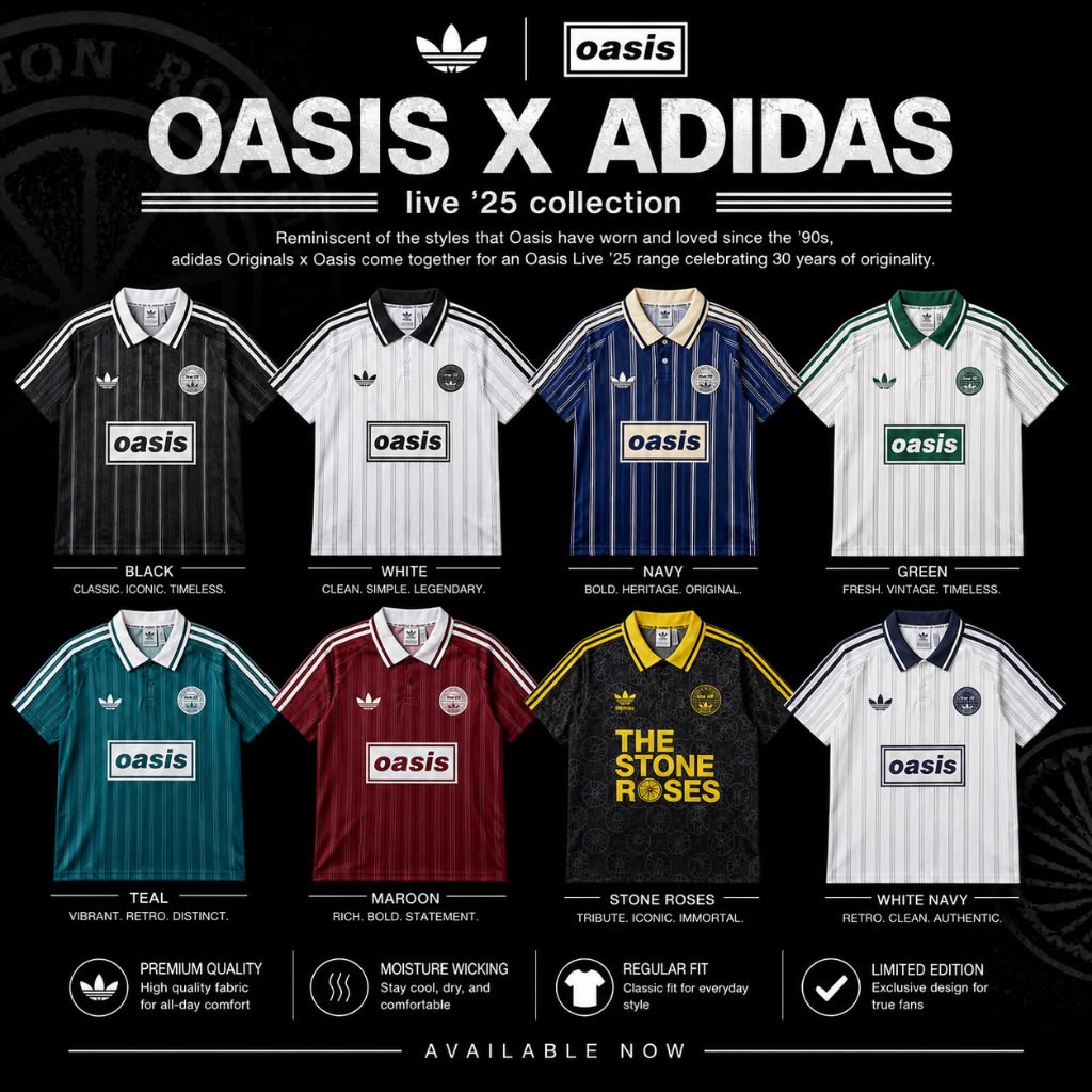 Oasis x Adidas Live 25 Collection