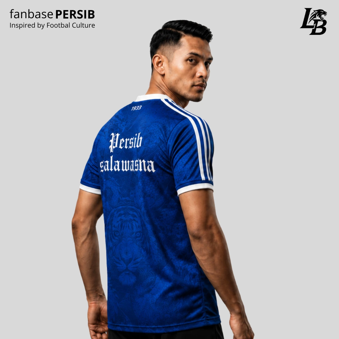 Jersey Persib bagian belakang Persib Salawasna