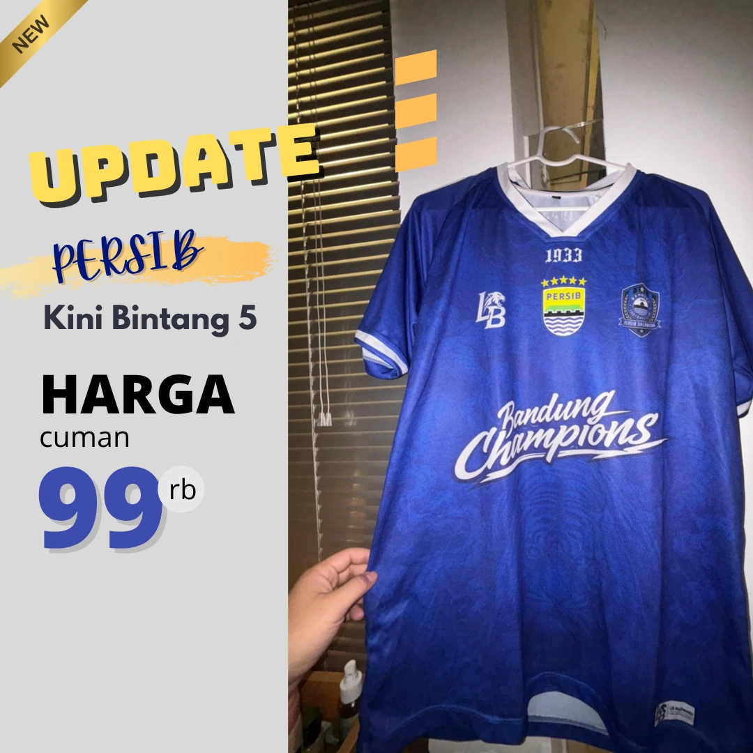 Foto asli jersey update Persib Bintang 5