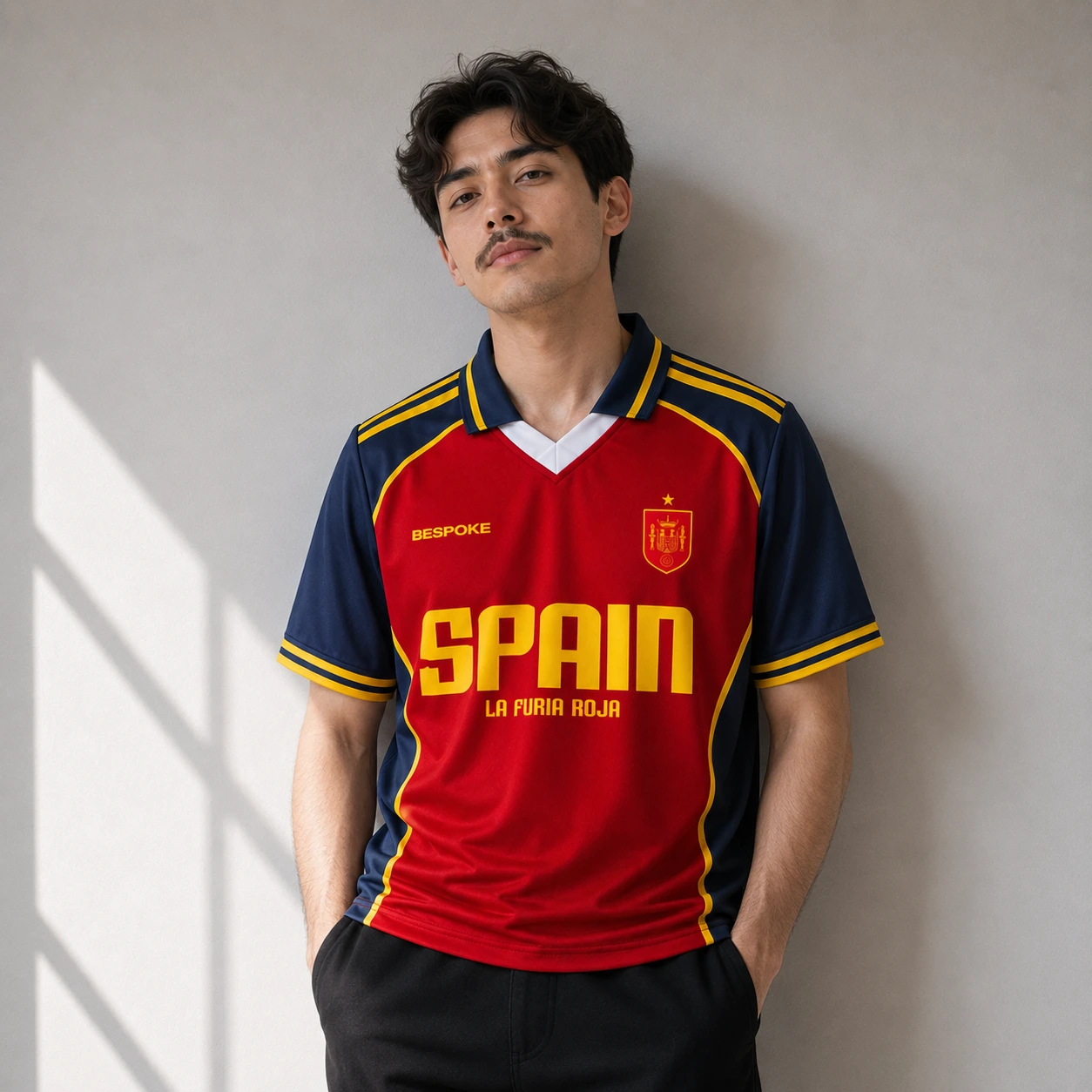 Talent memakai jersey Spain
