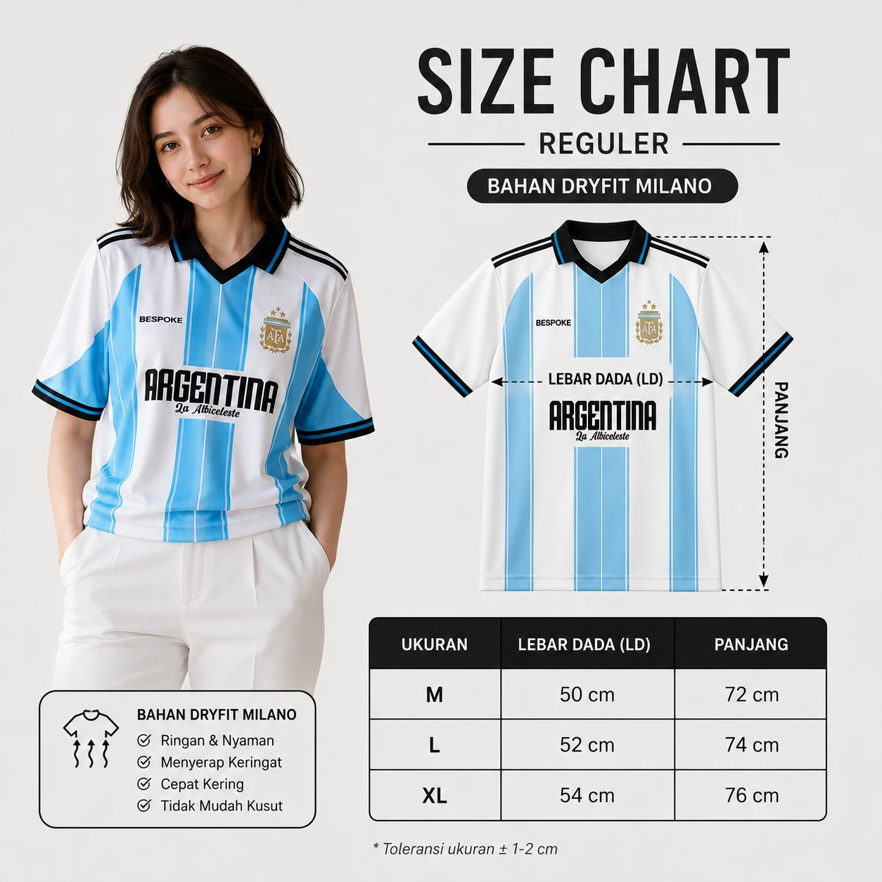 Size Chart Jersey World Cup 2026